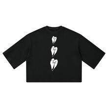 Load image into Gallery viewer, FLD "Three Hearts" Waffle Boxy Tee