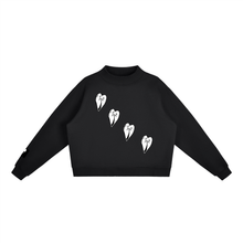 Load image into Gallery viewer, FLD "Four Hearts" Fleece Mock-Neck Crew