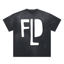 Load image into Gallery viewer, FLD Hand-Frayed Sunfade Splatter Tee